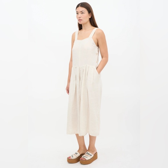 Rachel Comey
Beige Linen Wide Pleated Cropped Jumpsuit 4 - Picture 3 of 7
